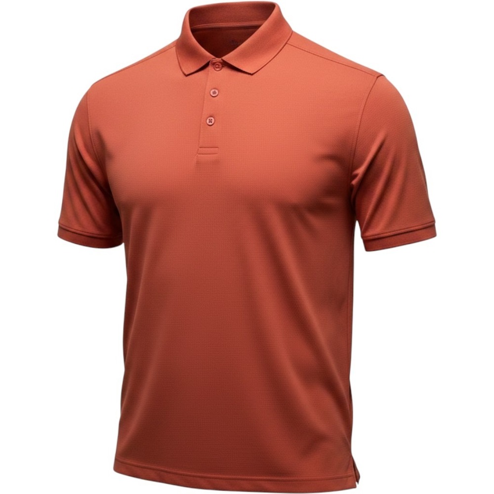 Nike Dri-FIT Polo Shirt Mens Large Orange Red Short Sleeve Golf Performance Top